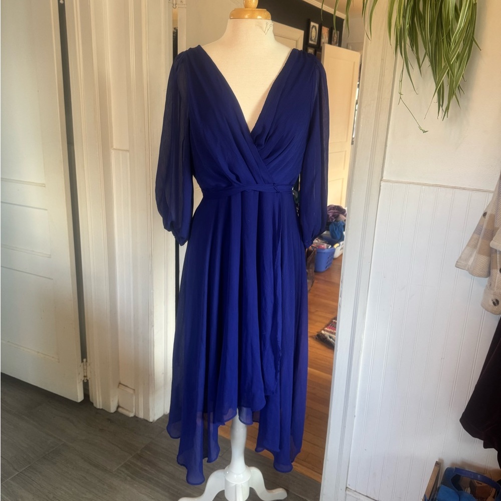 DKNY Royal Blue High Low Dress